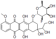 CAS#: 129051-72-5, 9-(1,2-Dihydroxyethyl)-7-[(2R,3R,4R,5S,6S)-3-Fluoro-4,5-Dihydroxy-6-Methyloxan-2-Yl]Oxy-6,9,11-Trihydroxy-4-Methoxy-8,10-Dihydro-7H-Tetracene-5,12-Dione