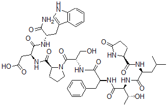 CAS 登录号：129204-82-6， 5-氧代-L-脯氨酰-L-亮氨酰-L-苏氨酰-L-苯丙氨酰-L-丝氨酰-L-脯氨酰-L-a-天冬氨酰-L-色氨酰胺