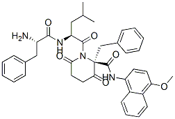 CAS 登录号：129219-63-2， 4-[[(2S)-1-[[(2S)-1-[[(2S)-2-[(2-甲氧基萘-1-基)氨基]-3-苯基丙酰基]氨基]-4-甲基-1-氧代戊烷-2-基]氨基]-1-氧代-3-苯基丙烷-2-基]氨基]-4-氧代丁酸