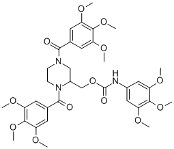 CAS#: 129229-95-4, [1,4-Bis(3,4,5-Trimethoxybenzoyl)Piperazin-2-Yl]Methyl N-(3,4,5-Trimethoxyphenyl)Carbamate