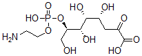 CAS 登录号：129476-66-0， (4R,5R,6S,7R)-7-(2-氨基乙氧基-羟基磷酰)氧基-4,5,6,8-四羟基-2-氧代辛酸