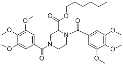 CAS#: 129477-57-2, Hexyl 1,4-Bis(3,4,5-Trimethoxybenzoyl)Piperazine-2-Carboxylate