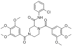 CAS#: 129477-60-7, N-(2-Chlorophenyl)-1,4-Bis(3,4,5-Trimethoxybenzoyl)Piperazine-2-Carboxamide