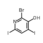 CAS 登录号：129611-33-2， 2-溴-4,6-二碘-吡啶-3-醇