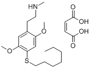 CAS#: 129658-31-7, 2,5-Dimethoxy-4-(Heptylthio)-N-Methylbenzeneethanamine (Z)-2-Butenedioate (1:1)