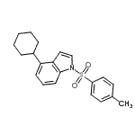 CAS 登录号：129667-02-3， 4-环己基-1-[(4-甲基苯基)磺酰基]-1H-吲哚