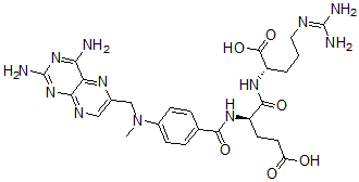 CAS 登录号：129921-89-7， (4R)-5-[[(2S)-5-(二氨基亚甲基氨基)-1-羟基-1-氧代戊烷-2-基]氨基]-4-[[4-[(2,4-二氨基蝶啶-6-基)甲基-甲基氨基]苯甲酰基]氨基]-5-氧代戊酸