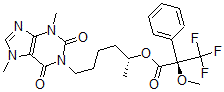 CAS 登录号：130007-50-0， [(2R)-6-(3,7-二甲基-2,6-二氧代嘌呤-1-基)己烷-2-基](2S)-3,3,3-三氟-2-甲氧基-2-苯丙酸酯