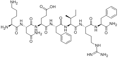 CAS 登录号：130092-56-7， L-赖氨酰-L-天冬氨酰胺酰-L-alpha-谷氨酰-L-苯丙氨酰-L-异亮氨酰-L-精氨酰-L-苯丙氨酰胺