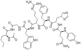 CAS#: 130333-59-4, N-Acetyl-L-norleucyl-N-(4-hydroxyphenyl)-L-glutaminyl-L-histidyl-D-phenylalanyl-L-arginyl-L-tryptophylglycinamide