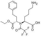 CAS 登录号：130414-30-1， (S)-(-)-1-[N-(1-乙氧羰基-3-苯基丙基)-N-三氟乙酰基]-L-赖氨酸