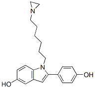 CAS#: 130628-38-5, 1-[6-(Aziridin-1-Yl)Hexyl]-2-(4-Hydroxyphenyl)-3-Methylindol-5-Ol