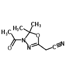 CAS#: 130781-62-3, (4-Acetyl-5,5-Dimethyl-4,5-Dihydro-1,3,4-Oxadiazol-2-Yl)Acetonitrile