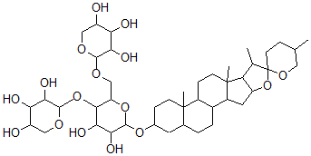CAS#: 131123-73-4, (3beta,5beta,25S)-Spirostan-3-Yl O-alpha-L-Arabinopyranosyl-(1-6)-O-(beta-D-Xylopyranosyl-(1-4))-beta-D-Glucopyranoside