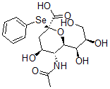 CAS 登录号：131569-90-9， (2S,4S,5R,6R)-5-乙酰氨基-4-羟基-2-苯基硒基-6-[(1R,2R)-1,2,3-三羟基丙基]四氢吡喃-2-羧酸
