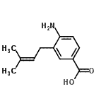 CAS 登录号：131989-76-9， 4-氨基-3-(3-甲基-2-丁烯-1-基)苯甲酸