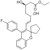 CAS 登录号：132017-01-7， 乙基(E,3S,5R)-7-[4-(4-氟苯基)螺[苯并吡喃-2,1'-环戊烷]-3-基]-3,5-二羟基庚-6-烯酸酯