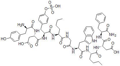 CAS 登录号：132032-04-3， 25-酪氨酰-28,31-正亮氨酰-缩胆囊素(25-33)