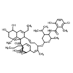 CAS 登录号：132054-37-6， (7Z,11E)-14-乙基-17,18,25-三羟基-8,20,22-三甲基-23,27-二氧代-3-丙基-26-氧杂五环[22.2.1.0<sup>1,6</sup>.0<sup>13,22</sup>.0<sup>16,21</sup>]二十七碳-4,7,11,14,24-五烯-9-基4-[(3-氯-6-羟基-2-甲基苯甲酰)氨基]-2,3,4,6-四脱氧-3-(二甲基氨基)吡喃己糖苷