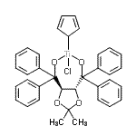 CAS 登录号：132068-98-5， 氯(2,4-环戊二烯-1-基){[(4R,5R)-2,2-二甲基-1,3-二氧戊环-4,5-二基]二(二苯甲醇-kappaO)(2-)}钛