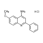 CAS 登录号：132346-95-3， 6-甲氧基-2-苯基-喹啉-4-胺盐酸盐