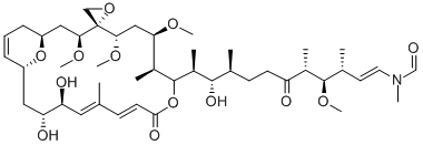 CAS#: 132368-18-4, N-[(E,3R,4R,5R,9S,10S,11S)-11-[(1S,3S,4S,5S,7R,8S,9R,12E,14E,16S,17R,19R)-16,17-Dihydroxy-3,5,7-Trimethoxy-8,14-Dimethyl-11-Oxospiro[10,23-Dioxabicyclo[17.3.1]Tricosa-12,14,20-Triene-4,2'-Oxirane]-9-Yl]-10-Hydroxy-4-Methoxy-3,5,9-Trimethyl-6-Oxododec-1-Enyl]-N-Methylformamide