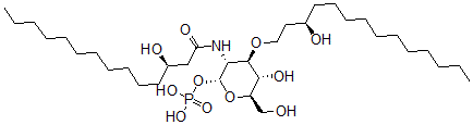CAS 登录号：132760-25-9， [(2R,3R,4R,5S,6R)-5-羟基-6-(羟基甲基)-3-[[(3R)-3-羟基十四烷酰基]氨基]-4-[(3R)-3-羟基十四烷氧基]四氢吡喃-2-基]磷酸二氢酯