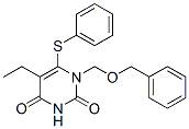 CAS 登录号：132774-46-0， 5-乙基-1-(苯基甲氧基甲基)-6-苯基硫基嘧啶-2,4-二酮