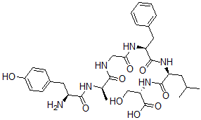 CAS 登录号：132930-82-6， L-酪氨酰-D-丙氨酰甘氨酰-L-苯丙氨酰-L-亮氨酰-L-丝氨酸