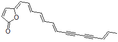 CAS 登录号：132971-61-0， (5Z)-5-[(2E,4E,6E,12E)-十四碳-2,4,6,12-四烯-8,10-二炔亚基]呋喃-2-酮