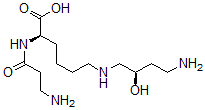 CAS 登录号：133083-20-2， (2R)-6-[[(2R)-4-氨基-2-羟基丁基]氨基]-2-(3-氨基丙酰氨基)己酸