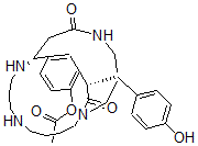 CAS#: 133084-04-5, (11R-(11R*,17S*))-15-(Acetyloxy)-17-((4-Hydroxyphenyl)Methyl)-1,6,10,22-Tetraazatricyclo(9.7.6.1(12,16))Pentacosa-12(25),13,15-Triene-18,23-Dione