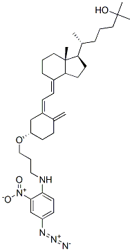CAS 登录号：133191-08-9， (6R)-6-[(1R,4E,7aR)-4-[(2Z)-2-[(5S)-5-[3-[(4-叠氮基-2-硝基苯基)氨基]丙氧基]-2-亚甲基环己亚基]亚乙基]-7a-甲基-2,3,3a,5,6,7-六氢-1H-茚-1-基]-2-甲基庚烷-2-醇
