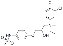 CAS 登录号：133229-23-9， N-[4-[3-[2-(3,4-二氯苯基)乙基-甲基氨基]-2-羟基丙氧基]苯基]甲烷磺酰胺