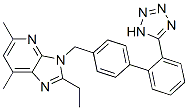 CAS 登录号：133240-46-7， 2-乙基-5,7-二甲基-3-[[4-[2-(2H-四唑-5-基)苯基]苯基]甲基]咪唑并[5,4-b]吡啶