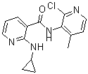 CAS 登录号：133627-47-1， N-(2-氯-4-甲基-3-吡啶基)-2-(环丙基氨基)-3-吡啶甲酰胺