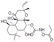 CAS#: 133632-84-5, [[(3R,4aS,5R,6R,6aR,10R,10aS,10bR)-3-Ethenyl-6,10,10b-Trihydroxy-3,4a,7,7,10a-Pentamethyl-1-Oxo-5,6,6a,8,9,10-Hexahydro-2H-Benzo[f]Chromen-5-Yl]Oxycarbonylamino] Propanoate