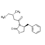 CAS 登录号：133729-84-7， (4S)-4-苄基-3-[(3S)-3-甲基戊酰基]-1,3-恶唑烷-2-酮
