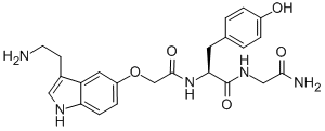 CAS 登录号：133790-13-3， (2S)-2-[[2-[[3-(2-氨基乙基)-1H-吲哚-5-基]氧基]乙酰基]氨基]-N-(2-氨基-2-氧代乙基)-3-(4-羟基苯基)丙酰胺