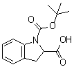 CAS 登录号：133851-52-2， 1-{[(2-甲基-2-丙基)氧基]羰基}-2-吲哚啉羧酸