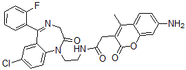 CAS#: 134282-95-4, 2-(7-Amino-4-Methyl-2-Oxochromen-3-Yl)-N-[2-[7-Chloro-5-(2-Fluorophenyl)-2-Oxo-3H-1,4-Benzodiazepin-1-Yl]Ethyl]Acetamide