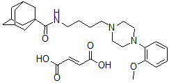 CAS 登录号：134390-73-1， 4-(4-(1-金刚烷甲酰氨基)丁基)-1-(2-甲氧基苯基)哌嗪富马酸盐