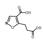 CAS 登录号：134541-09-6， 5-(2-羧基乙基)-1,2-恶唑-4-羧酸