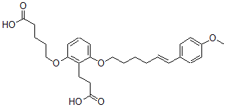 CAS#: 134578-96-4, 5-[2-(2-Carboxyethyl)-3-[(E)-6-(4-Methoxyphenyl)Hex-5-Enoxy]Phenoxy]Pentanoic Acid
