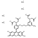 CAS#: 134907-84-9, Tetraammonium {[3-(2-{2-[Bis(Carboxylatomethyl)Amino]-5-(2,7-Dichloro-6-Hydroxy-3-Oxo-3H-Xanthen-9-Yl)Phenoxy}Ethoxy)-5-Methylphenyl](Carboxylatomethyl)Amino}Acetate
