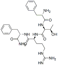 CAS 登录号：135014-49-2， (2S)-2-[[(2S,3R)-2-氨基-3-羟基丁酰基]氨基]-N-[(2S)-1-[[(2S)-1-氨基-1-氧代-3-苯基丙烷-2-基]氨基]-1-氧代-3-苯基丙烷-2-基]-5-(二氨基亚甲基氨基)戊酰胺
