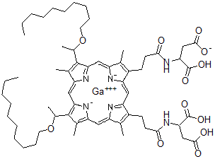 CAS 登录号：135099-39-7， 2,4-二(1-癸基氧基乙基)-镓(III)-1,3,5,8-四甲基卟啉-6,7-二丙酰基二天冬氨酸