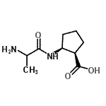 CAS 登录号：135211-31-3， (1R,2S)-2-(丙氨酰氨基)环戊烷羧酸