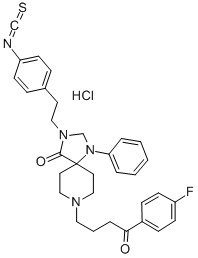 CAS 登录号：135261-88-0， 8-[4-(4-氟苯基)-4-氧代丁基]-3-[2-(4-异硫氰酸基苯基)乙基]-1-苯基-1,3,8-三氮杂螺[4.5]癸烷-4-酮