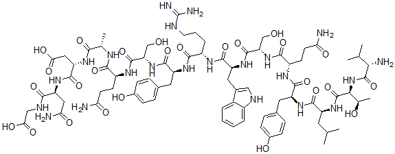 CAS 登录号：135307-06-1， L-缬氨酰-L-苏氨酰-L-亮氨酰-L-酪氨酰-L-谷氨酰胺酰-L-丝氨酰-L-色氨酰-L-精氨酰-L-酪氨酰-L-丝氨酰-L-谷氨酰胺酰-L-丙氨酰-L-alpha-天冬氨酰-L-天冬氨酰胺酰-甘氨酸